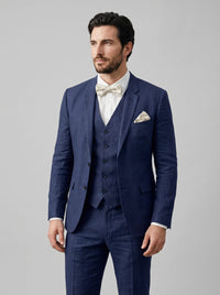 Asher Linen Blend Three Piece Suit