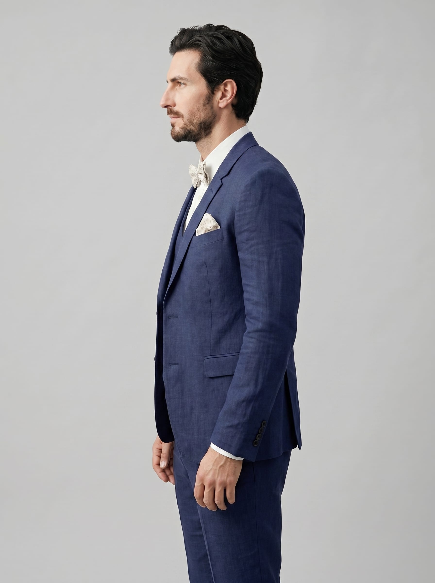 Asher Linen Blend Three Piece Suit