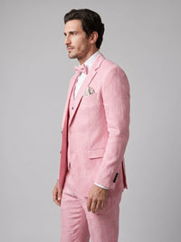 Asher Linen Blend Three Piece Suit