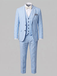Asher Linen Blend Three Piece Suit