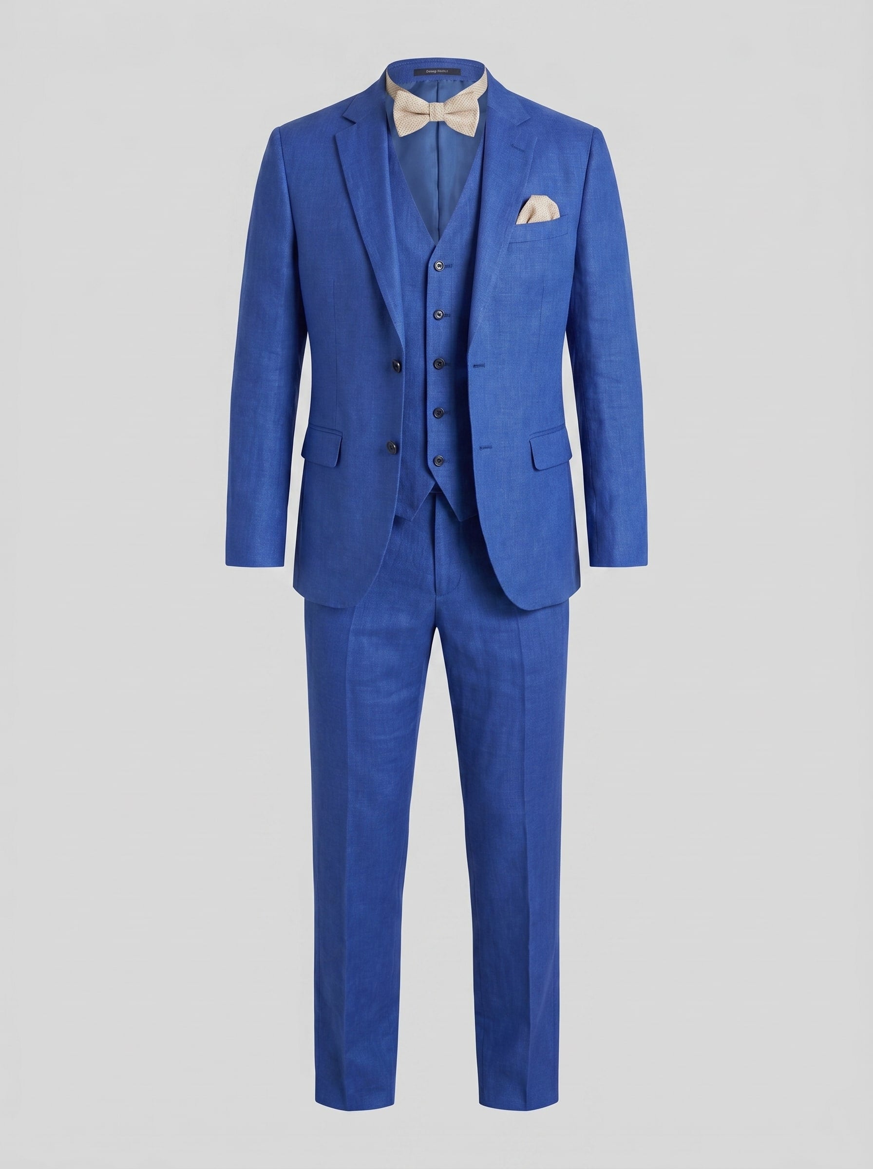Asher Linen Blend Three Piece Suit