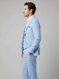 Asher Linen Blend Three Piece Suit