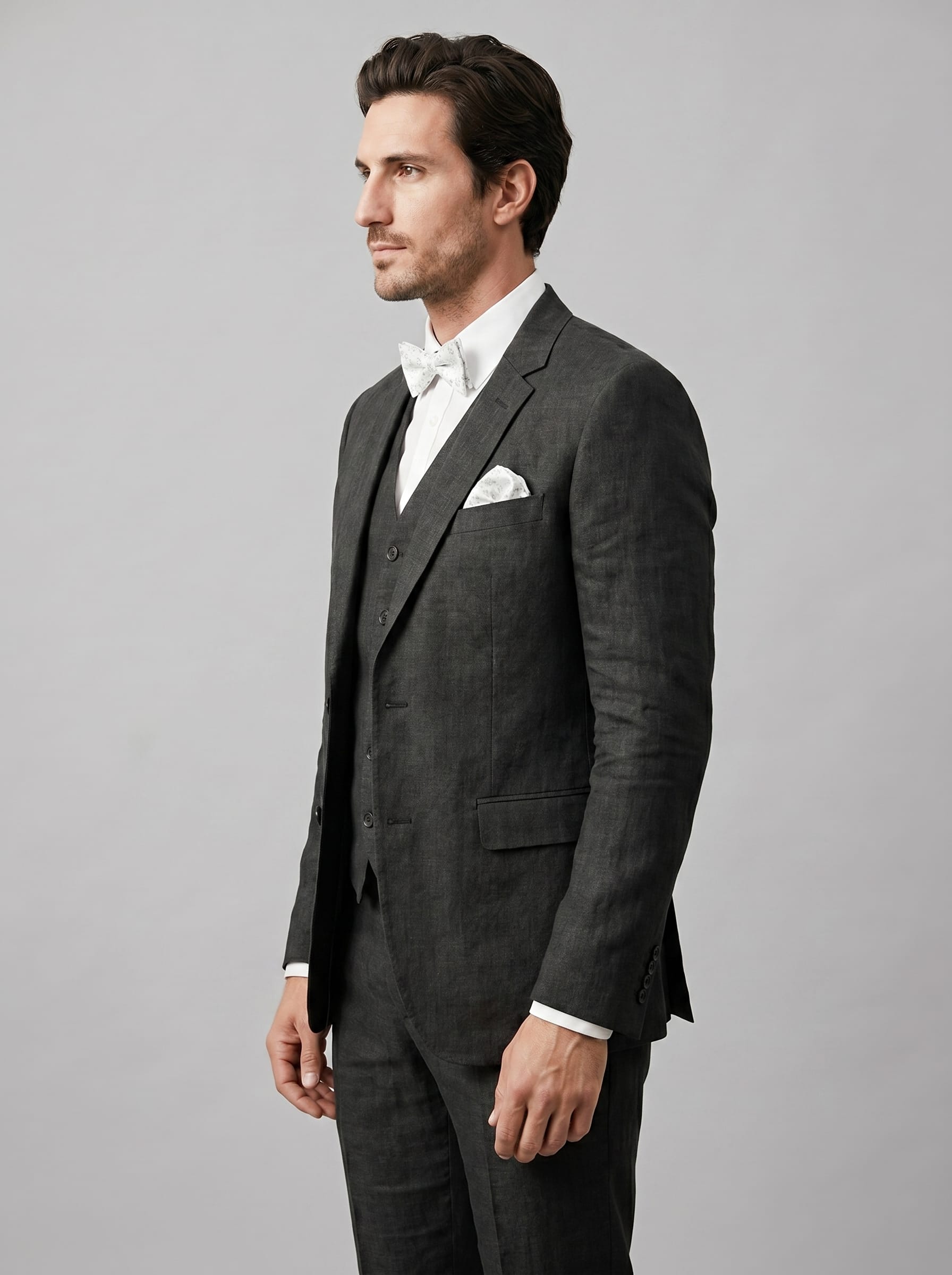 Asher Linen Blend Three Piece Suit