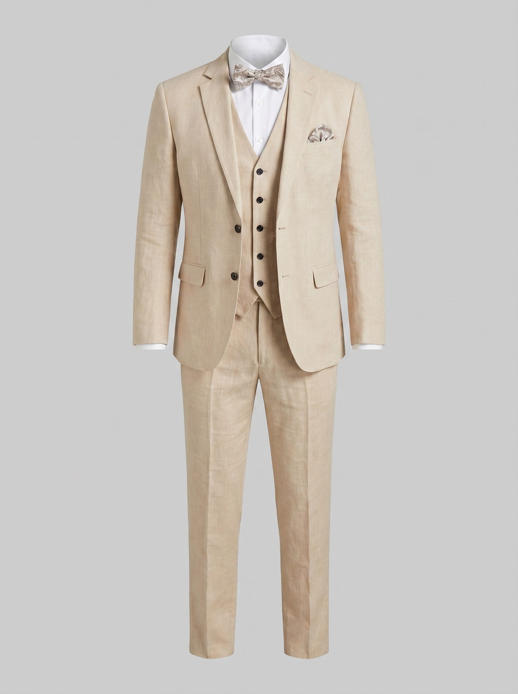 Asher Linen Blend Three Piece Suit