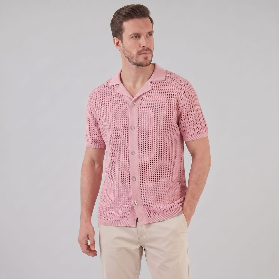 Griffin Open Knit Short Sleeve Shirt