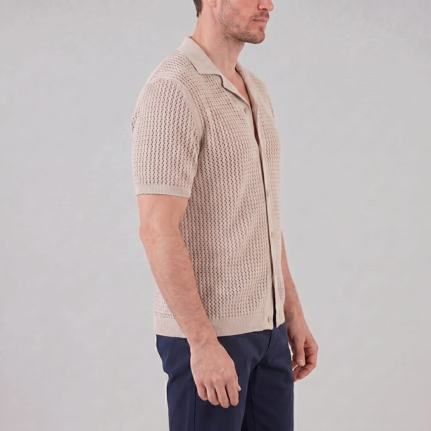 Griffin Open Knit Short Sleeve Shirt_2