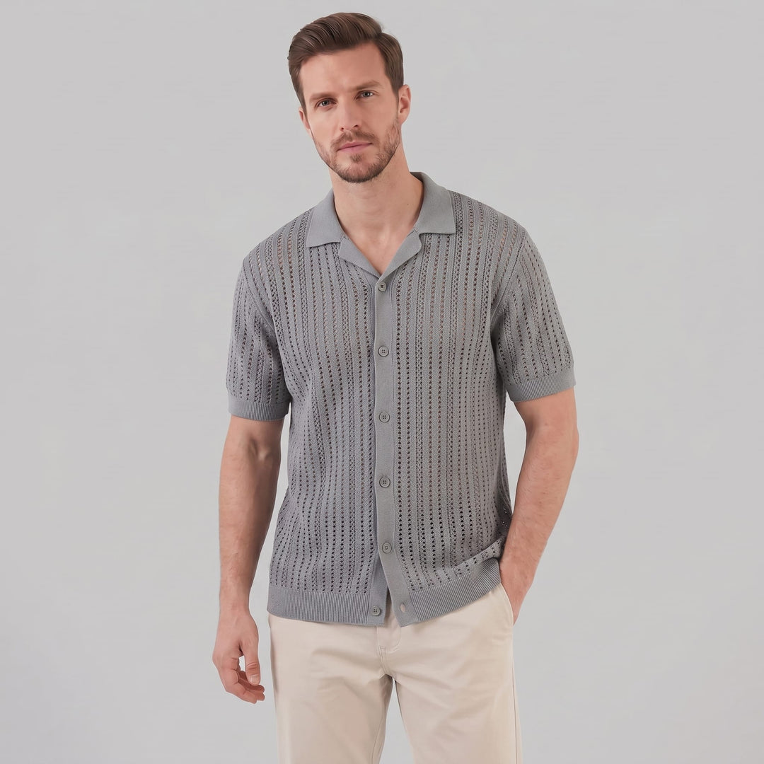 Griffin Open Knit Short Sleeve Shirt