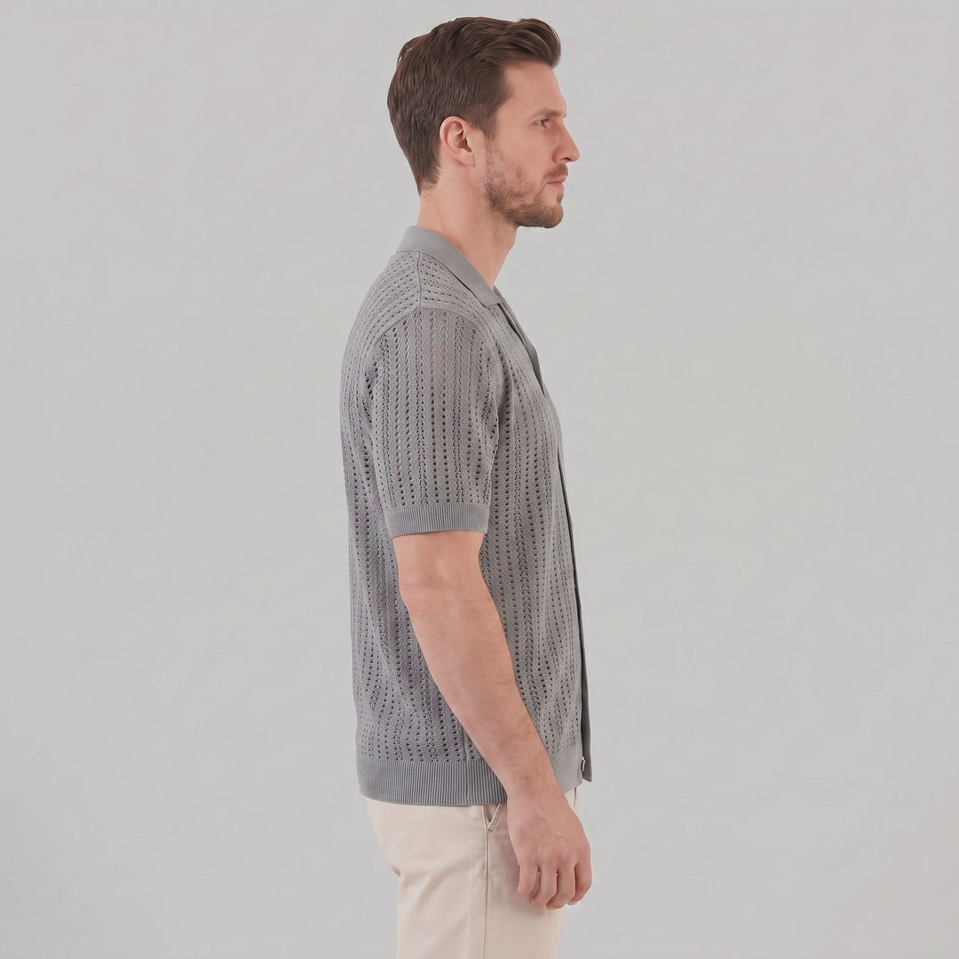 Griffin Open Knit Short Sleeve Shirt