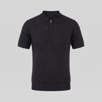 Porter Argyle Knit Quarter Zip Polo