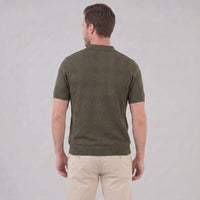Porter Argyle Knit Quarter Zip Polo