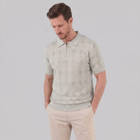 Porter Argyle Knit Quarter Zip Polo