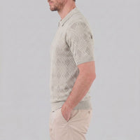 Porter Argyle Knit Quarter Zip Polo