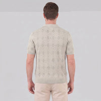 Porter Argyle Knit Quarter Zip Polo