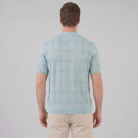 Porter Argyle Knit Quarter Zip Polo