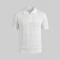 Porter Argyle Knit Quarter Zip Polo