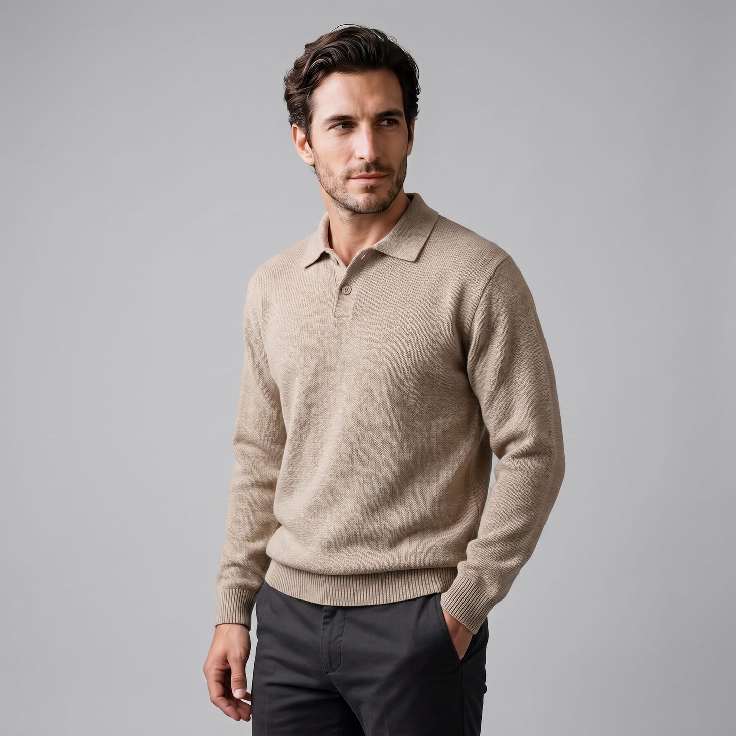 Drew Knit Polo Sweater_1