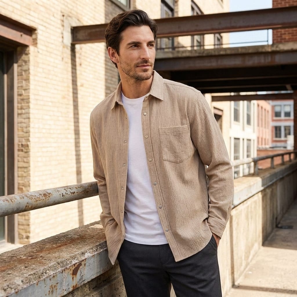 Gunner Oversized Textured Overshirt_12