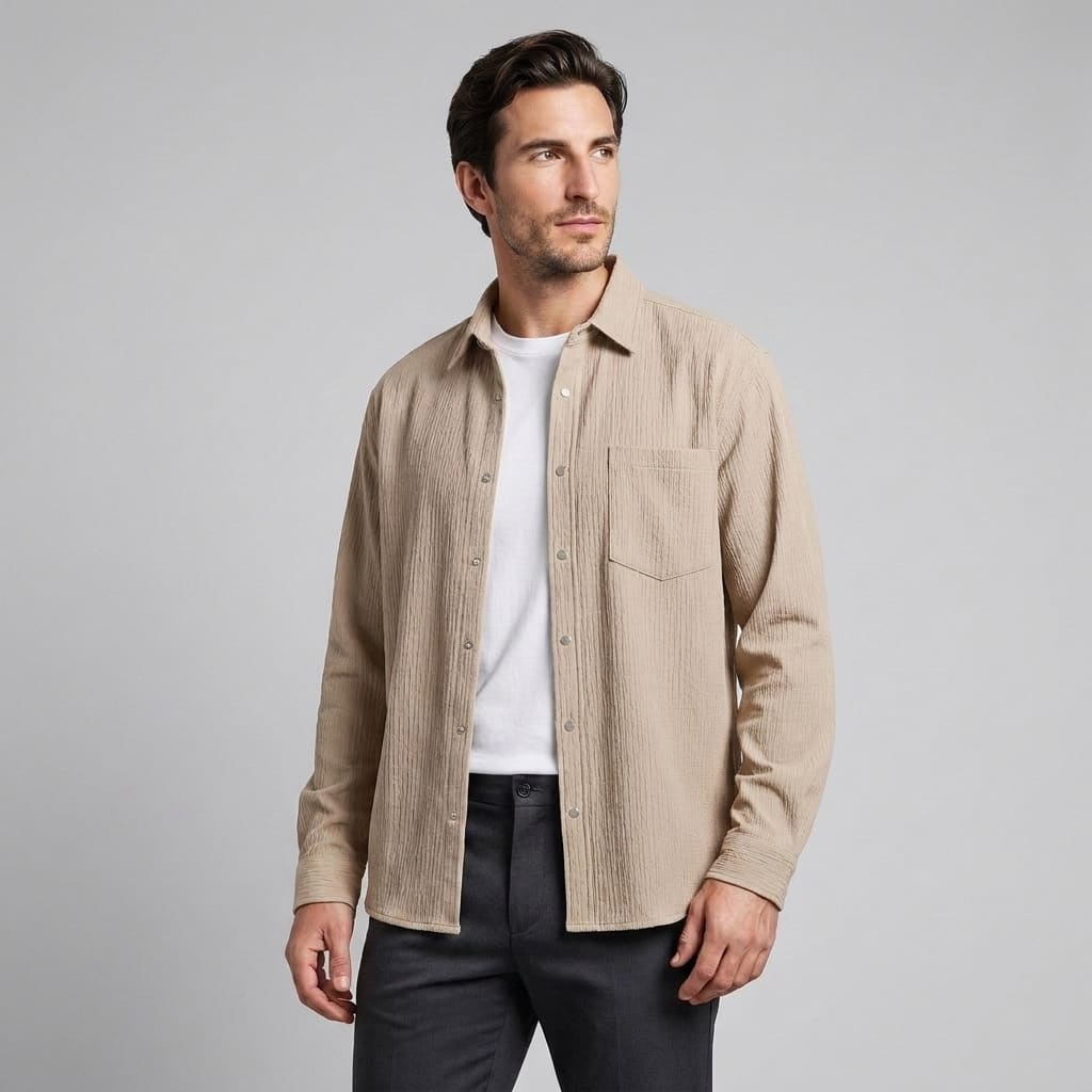 Gunner Oversized Textured Overshirt