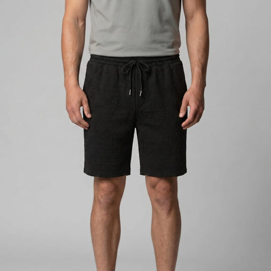Covington Textured Drawstring Shorts_1