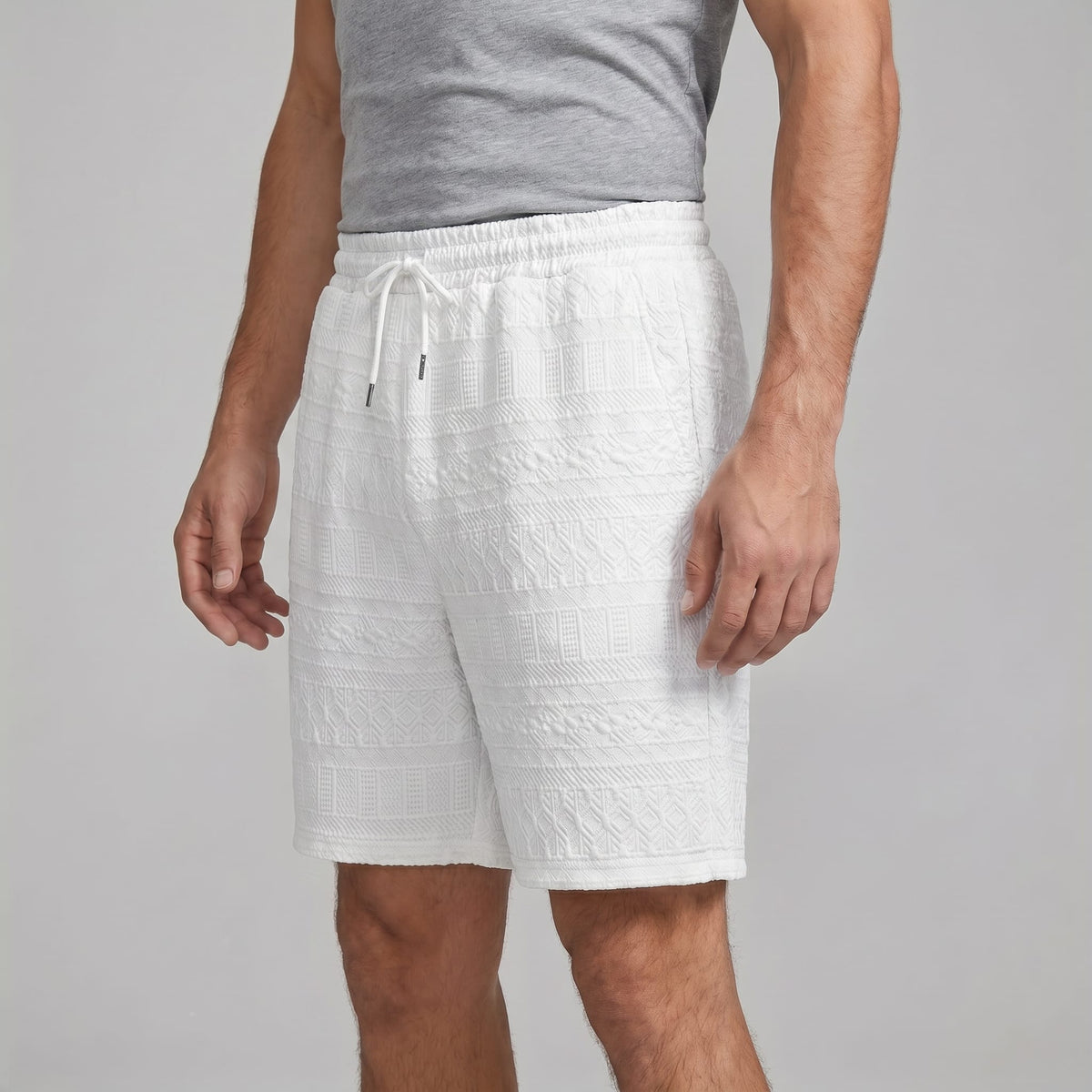 Covington Textured Drawstring Shorts_7