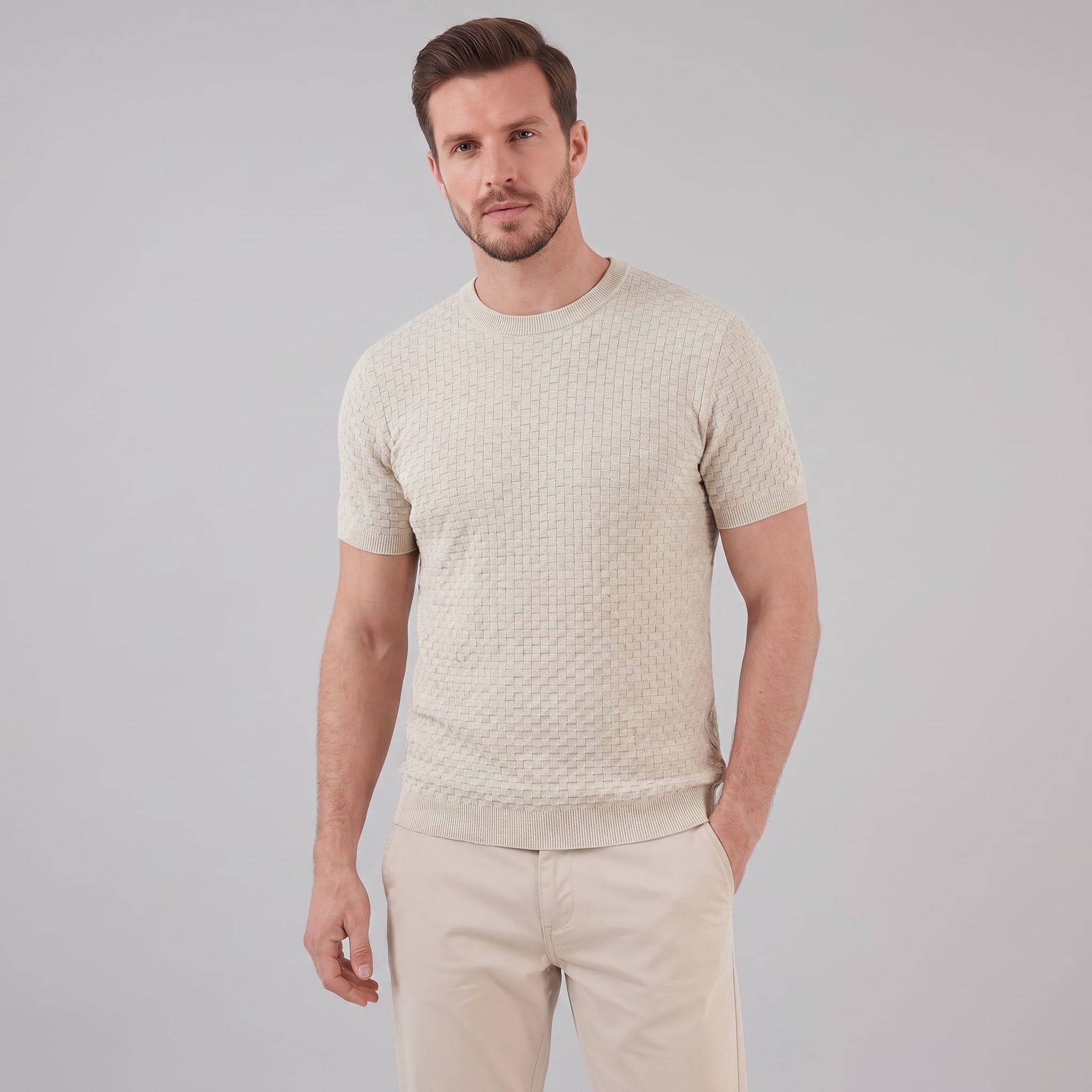 Baxter Basket Weave Knit T-Shirt