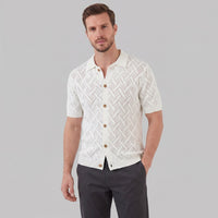 Harlan Basketweave Knit Short Sleeve Shirt