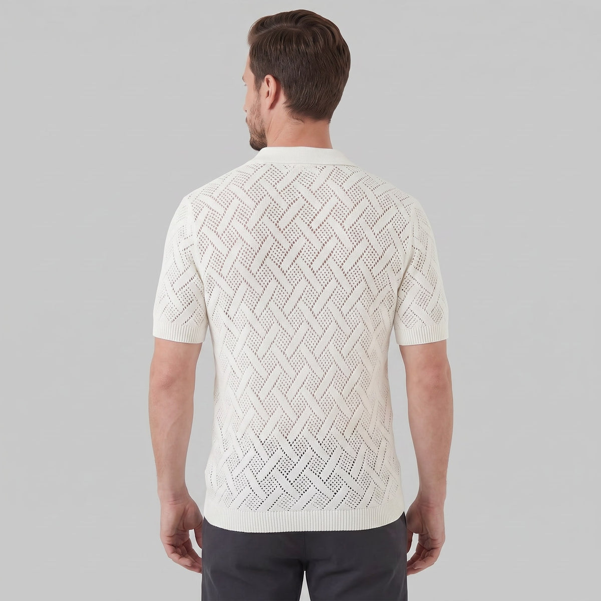Harlan Basketweave Knit Short Sleeve Shirt_12