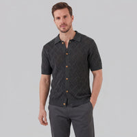 Harlan Basketweave Knit Short Sleeve Shirt