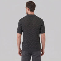 Harlan Basketweave Knit Short Sleeve Shirt