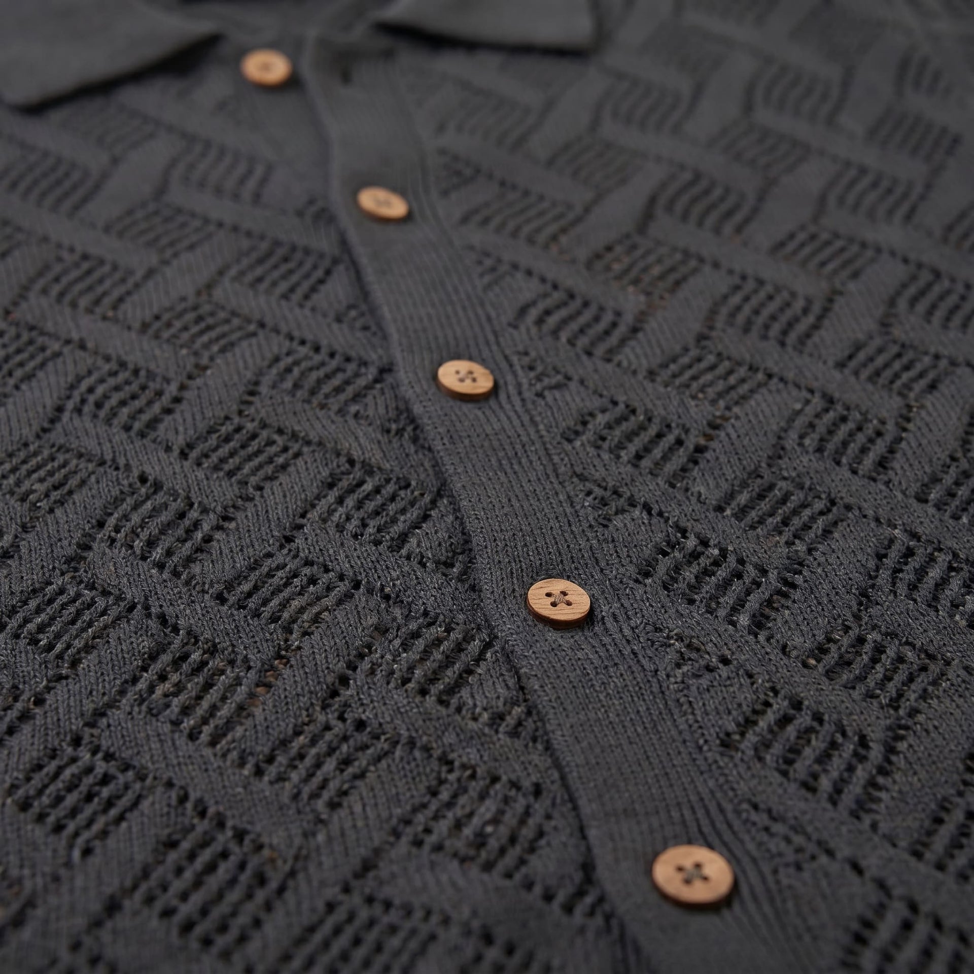 Harlan Basketweave Knit Short Sleeve Shirt