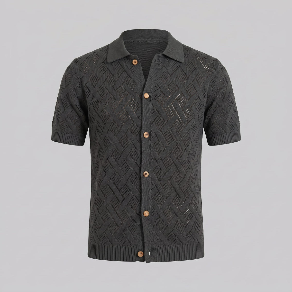 Harlan Basketweave Knit Short Sleeve Shirt_19
