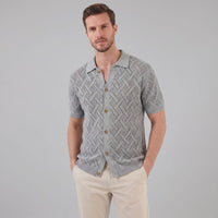 Harlan Basketweave Knit Short Sleeve Shirt