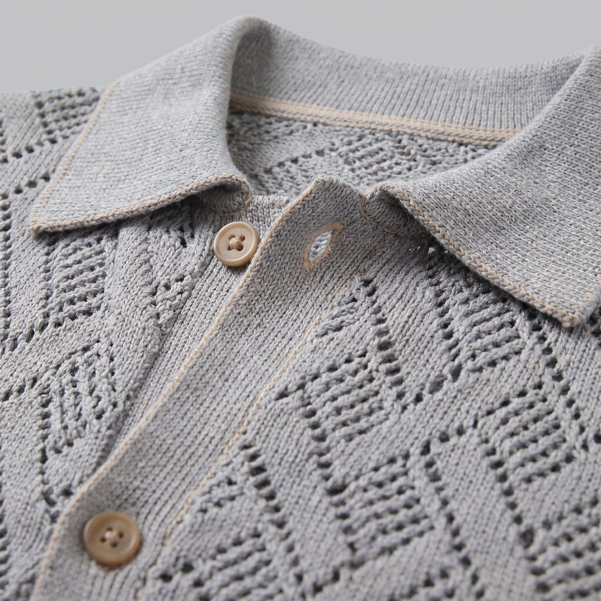 Harlan Basketweave Knit Short Sleeve Shirt