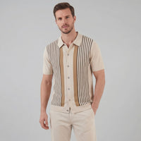 Harrison Striped Knit Short Sleeve Shirt