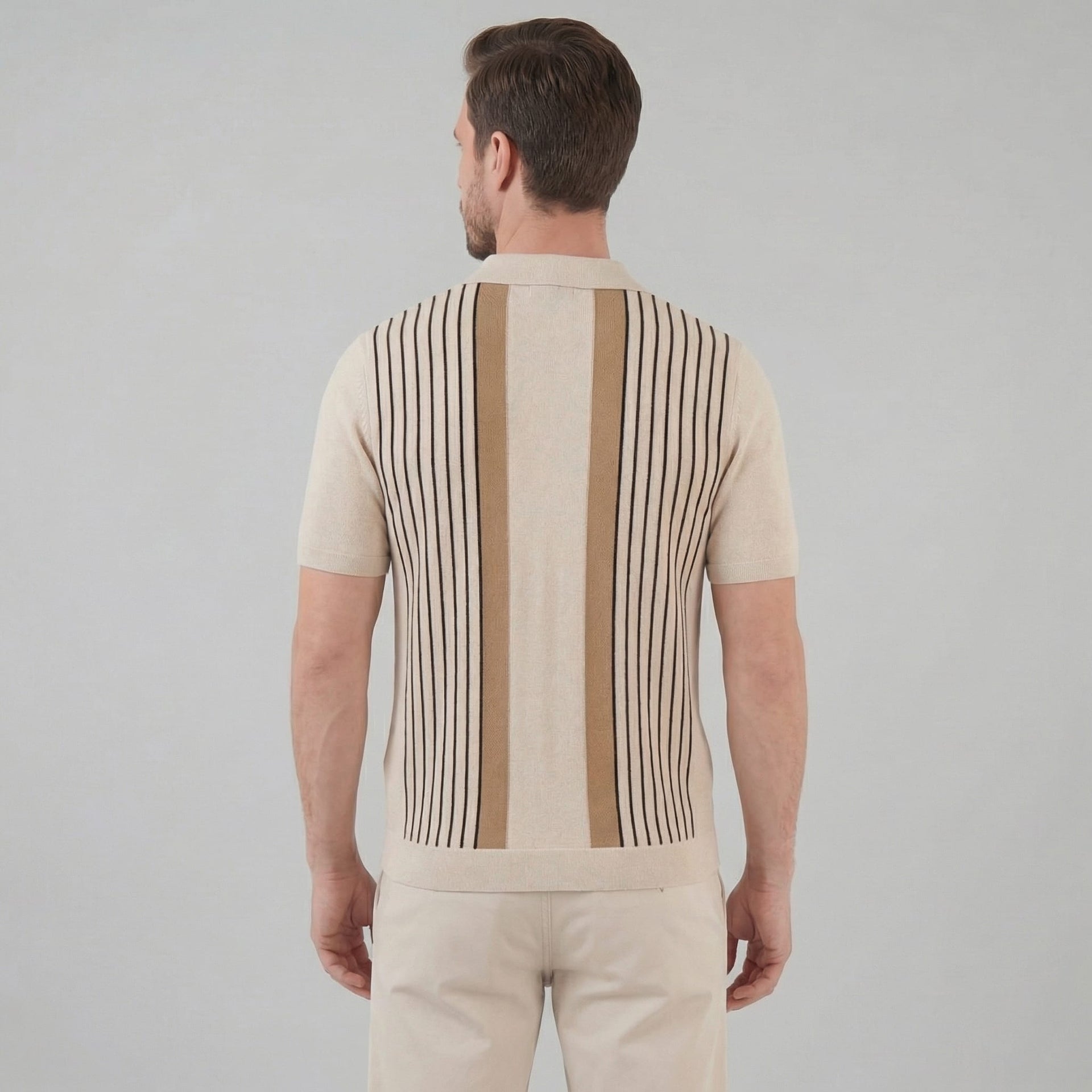 Harrison Striped Knit Short Sleeve Shirt