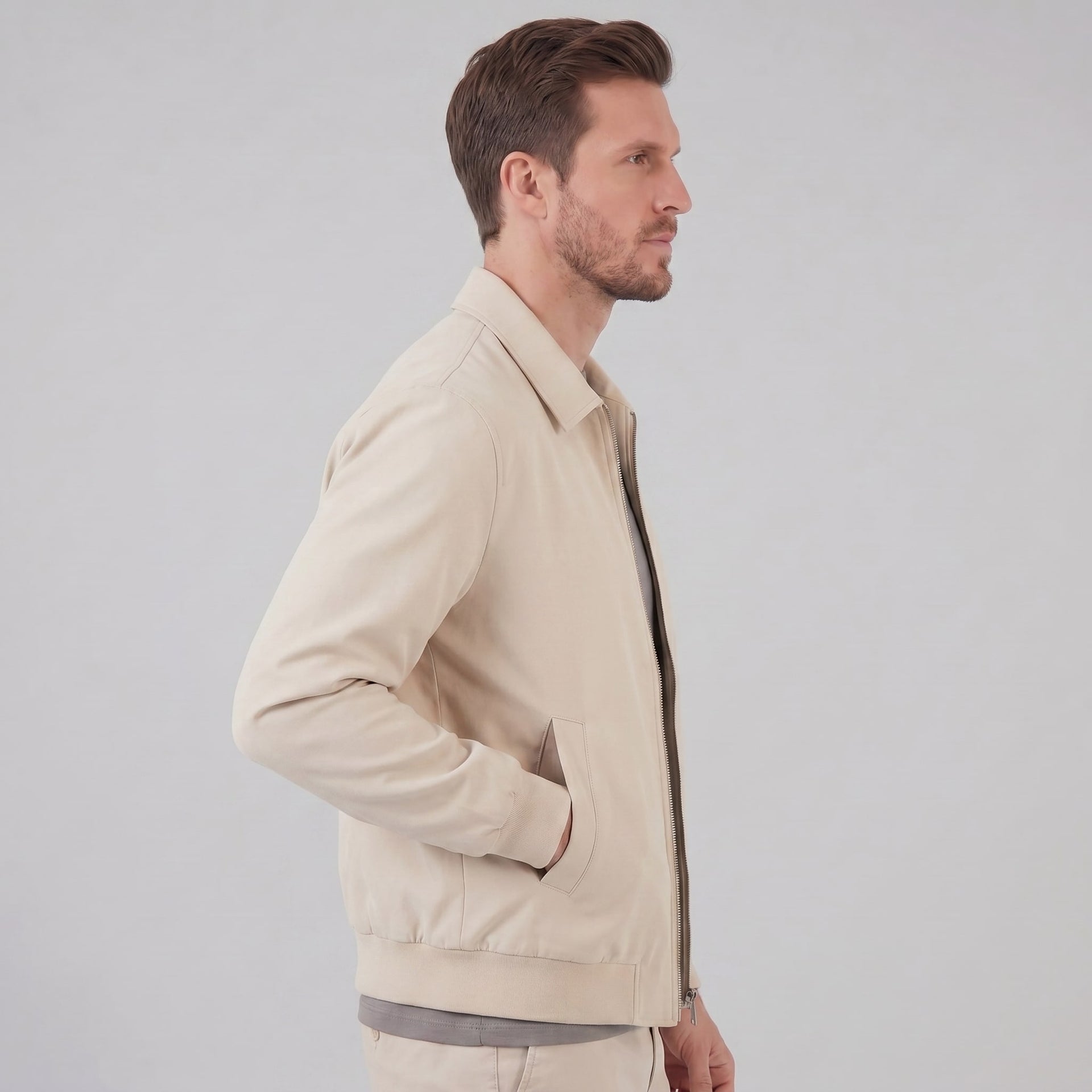 Lancaster Collared Bomber Jacket