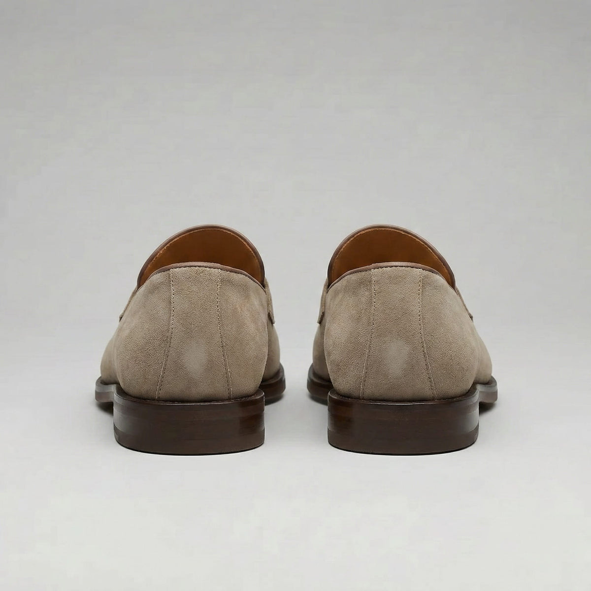 Macklin Beige Suede Penny Loafers_3
