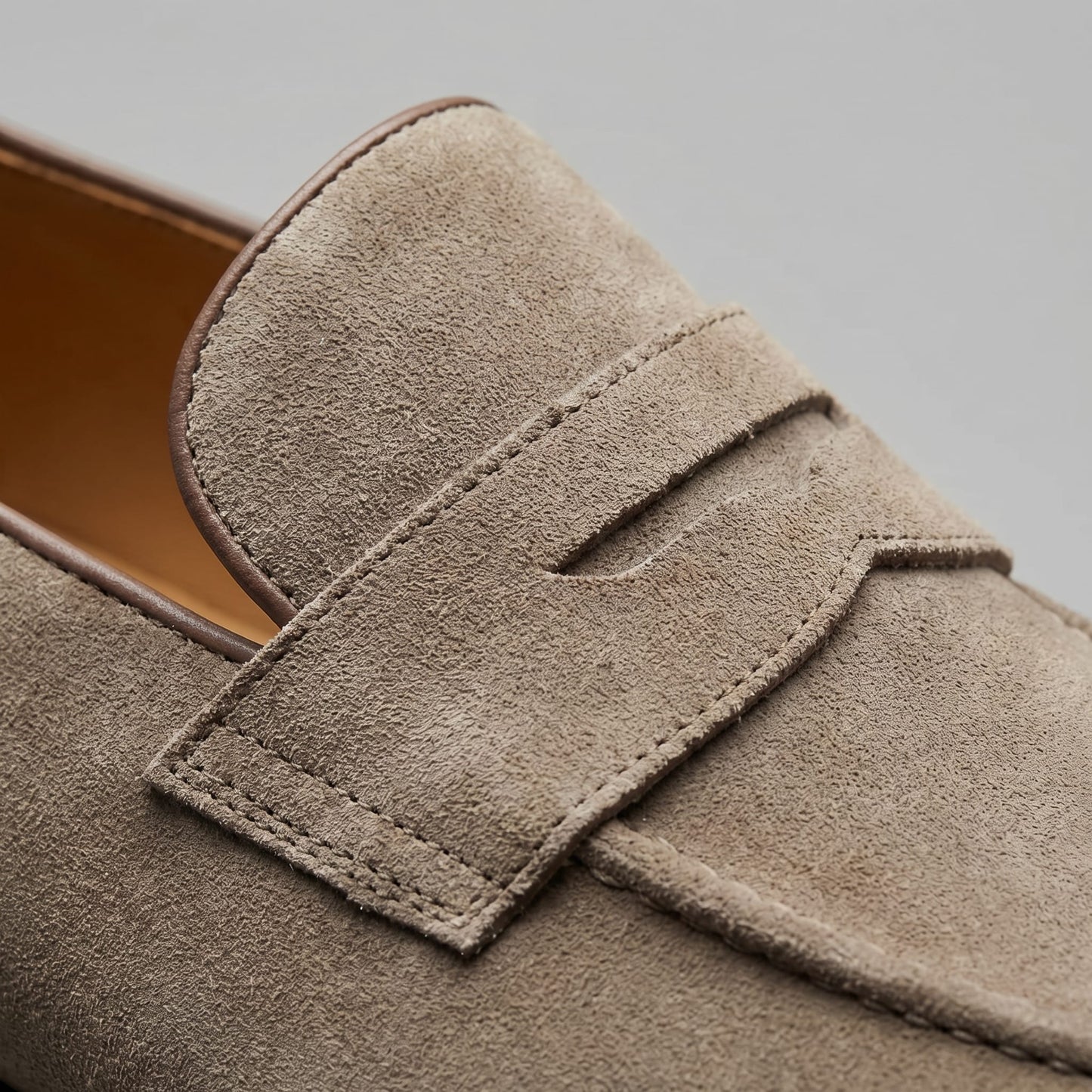 Macklin Beige Suede Penny Loafers_4