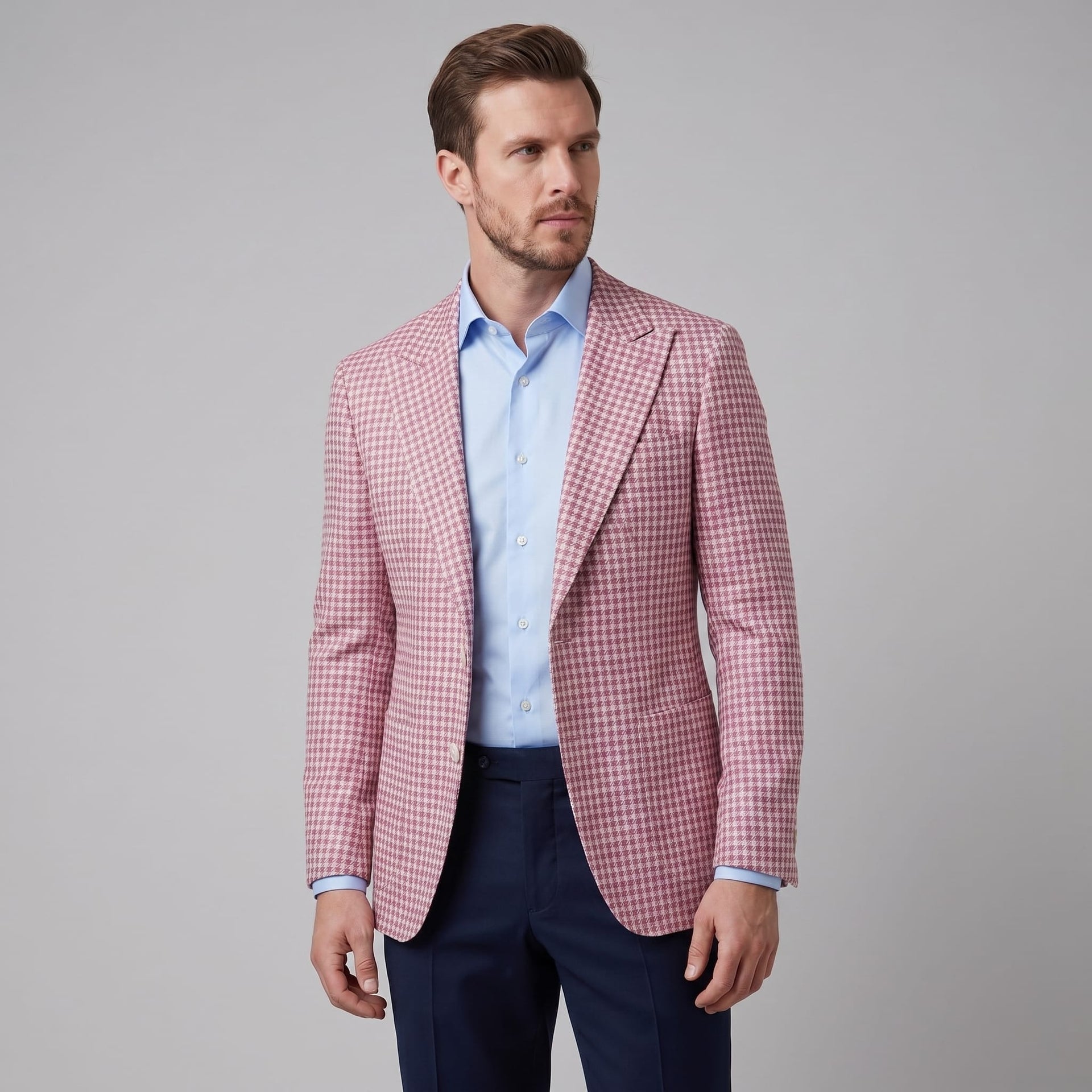 Elias Houndstooth Single Breasted Blazer