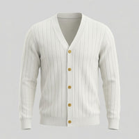 Eamon Ribbed V Neck Cardigan