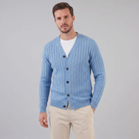 Eamon Ribbed V Neck Cardigan