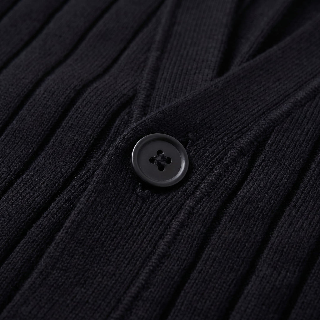 Eamon Ribbed V Neck Cardigan