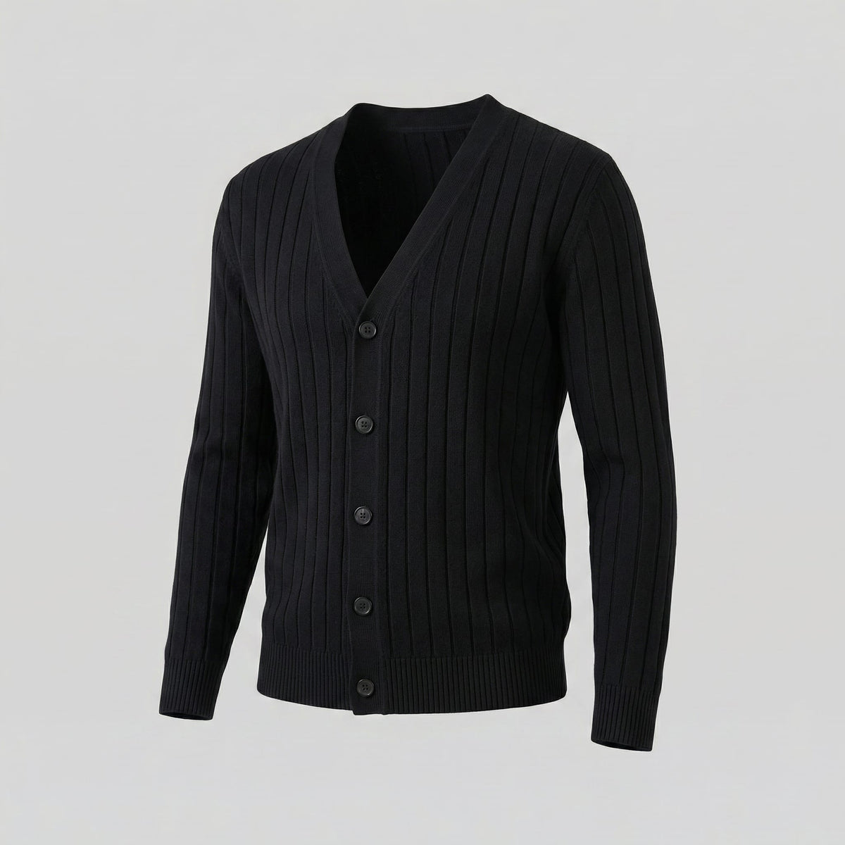 Eamon Ribbed V Neck Cardigan