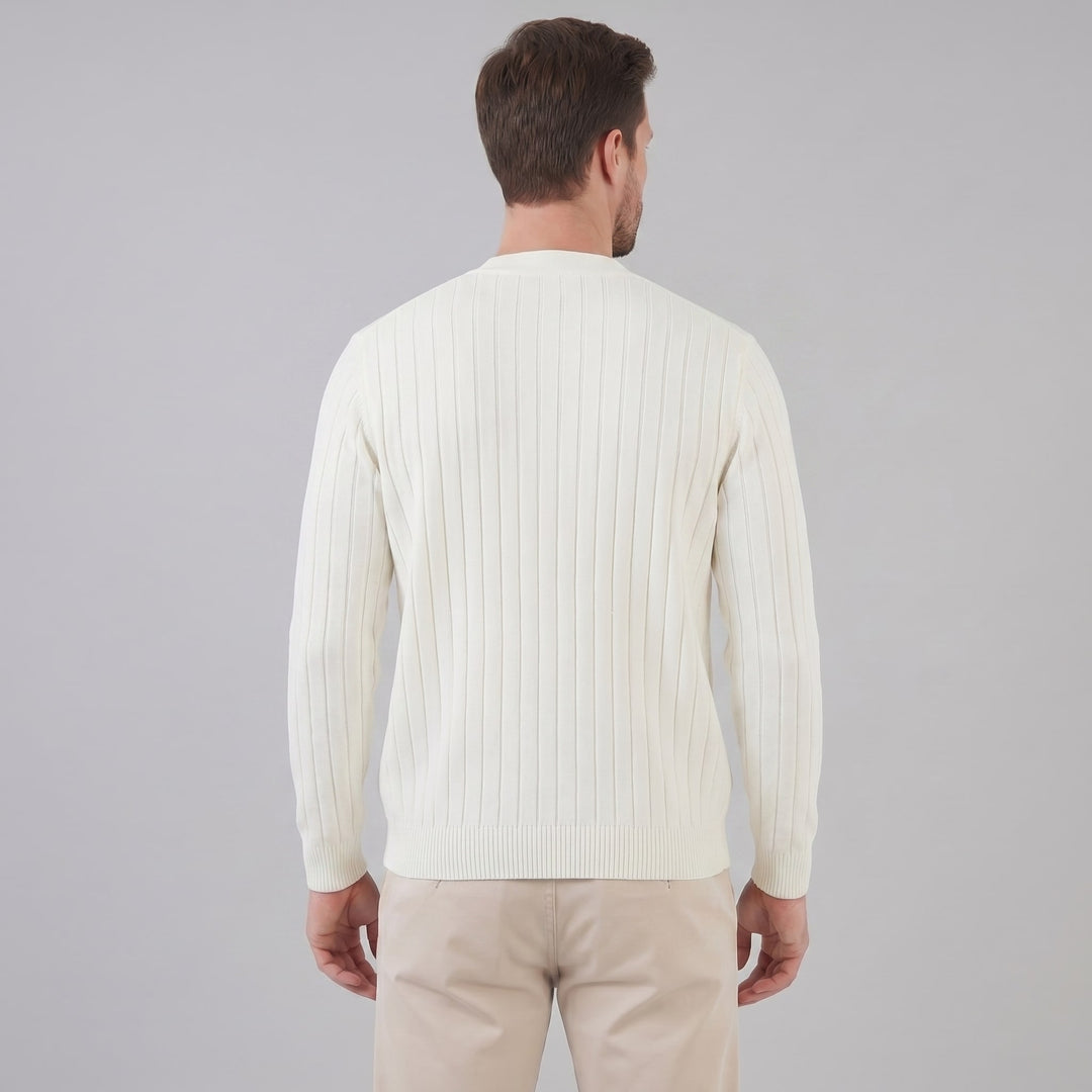 Eamon Ribbed V Neck Cardigan