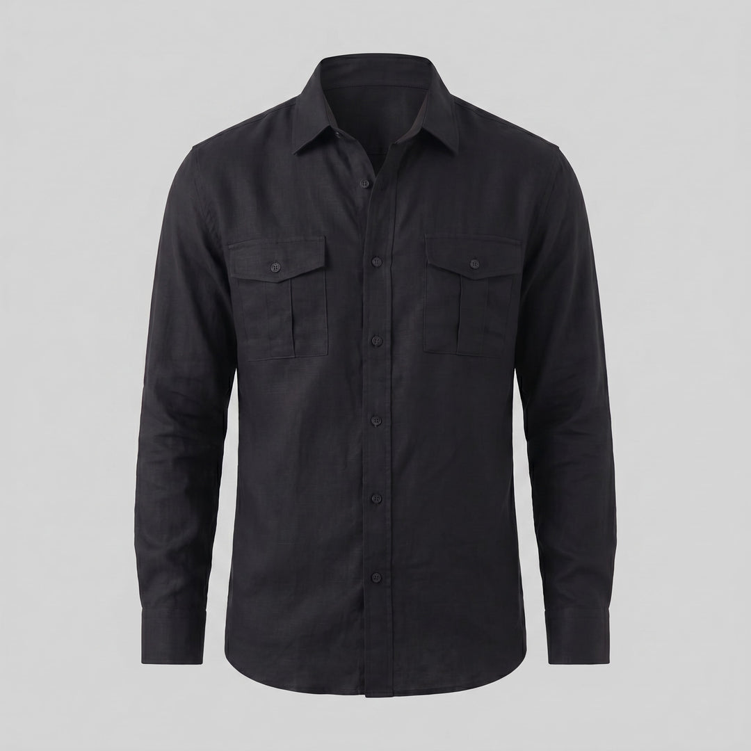 Hayden Linen Blend Long Sleeve Shirt