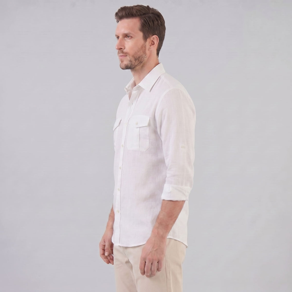 Hayden Linen Blend Long Sleeve Shirt