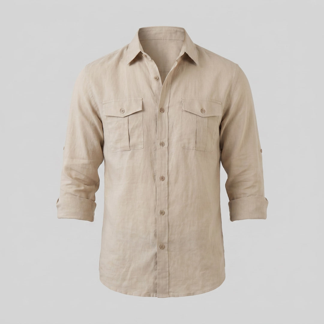 Hayden Linen Blend Long Sleeve Shirt