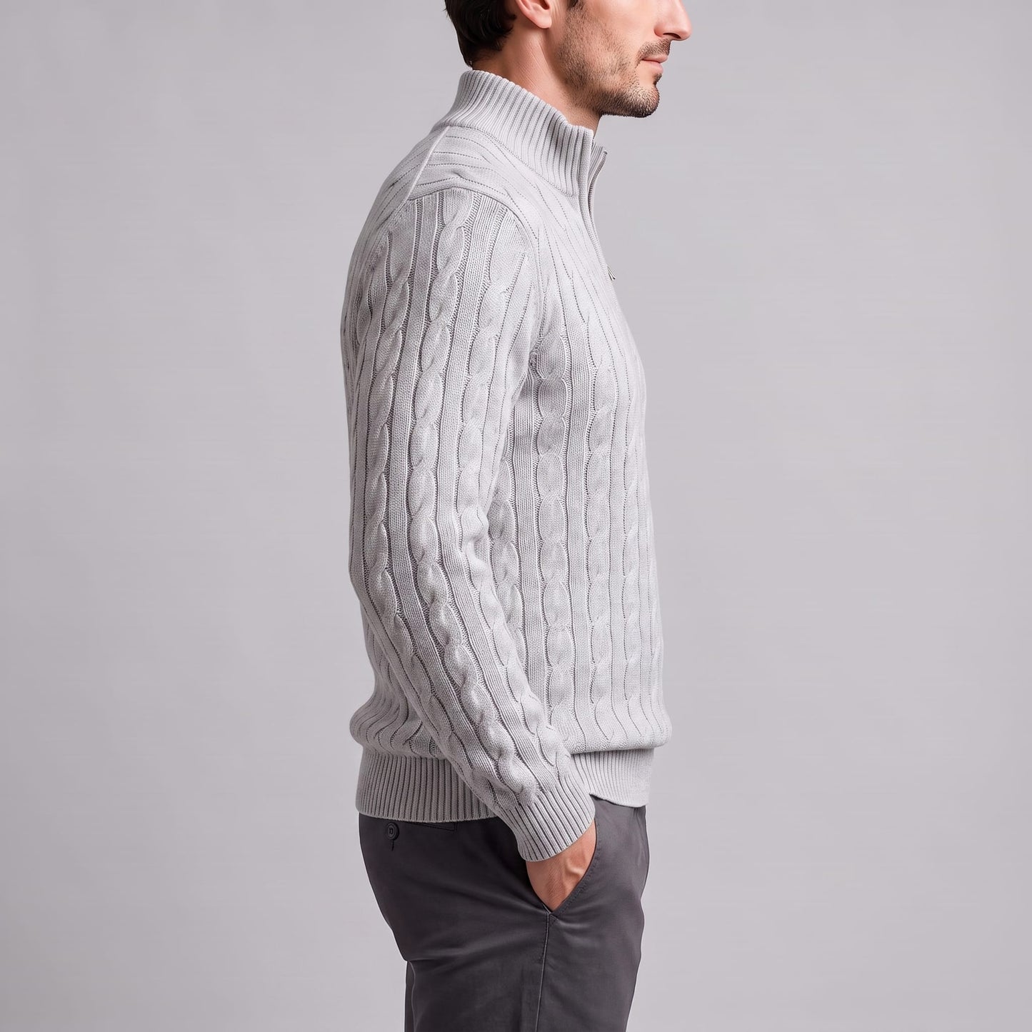 Edison Cable Knit Half Zip Sweater_10
