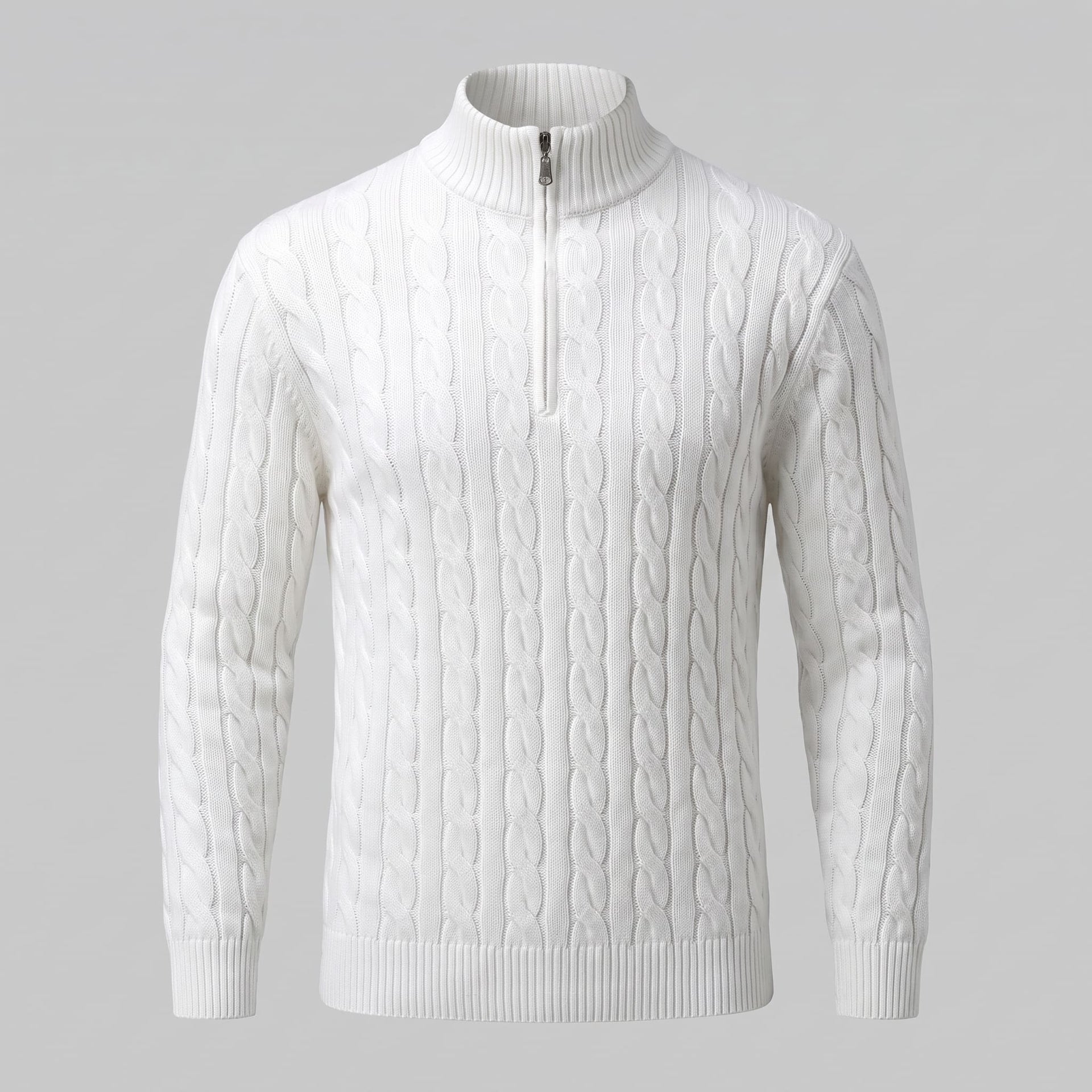 Edison Cable Knit Half Zip Sweater