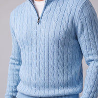 Edison Cable Knit Half Zip Sweater
